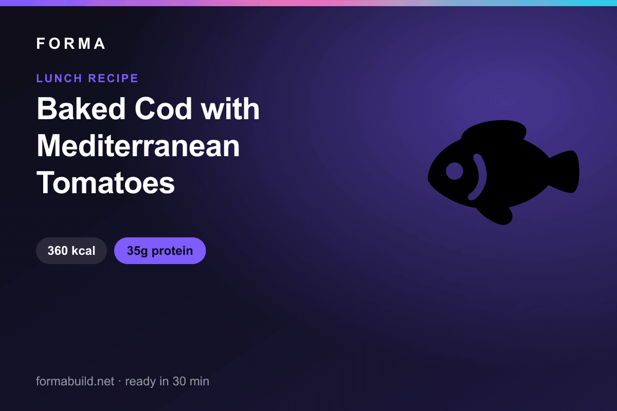 Baked Cod with Mediterranean Tomatoes
