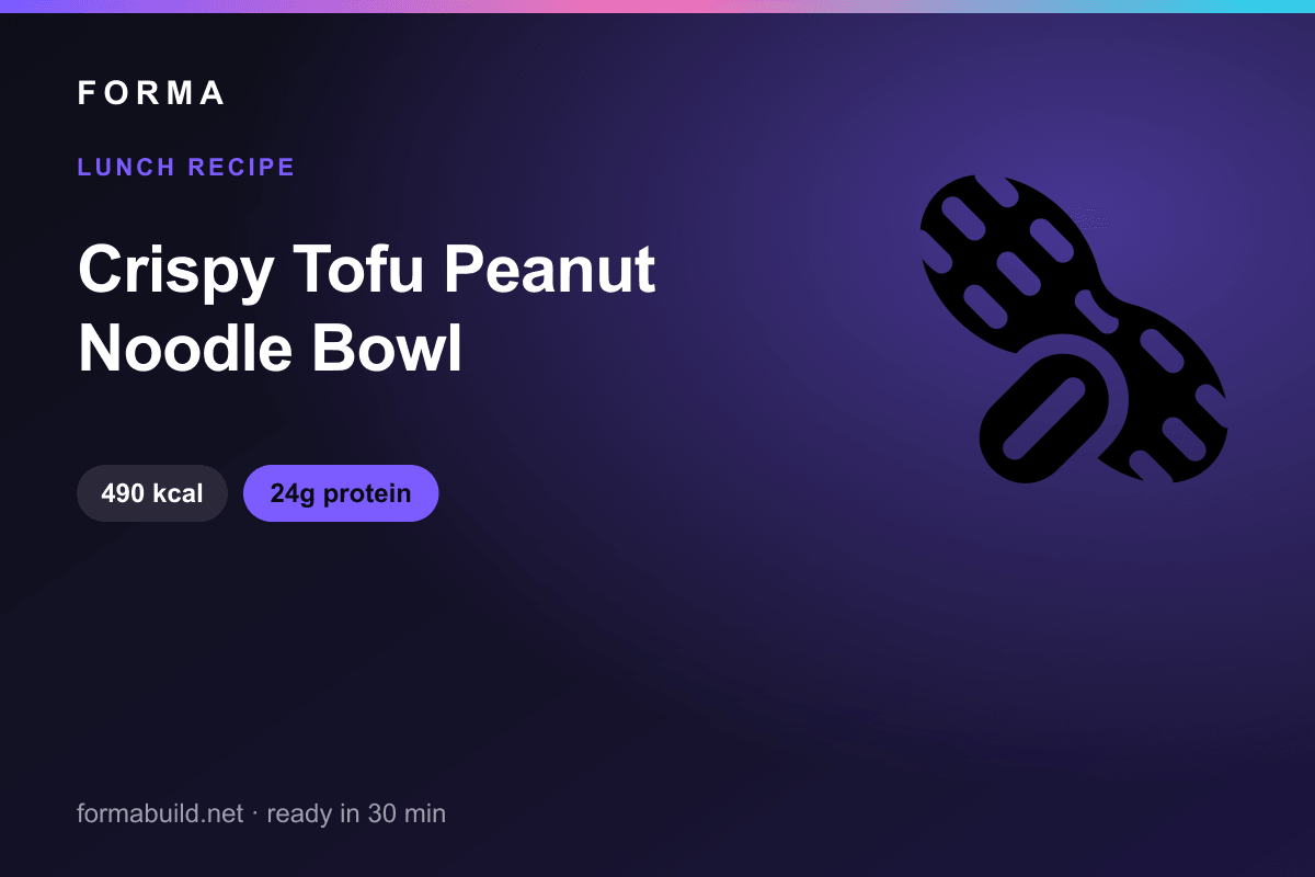 Crispy Tofu Peanut Noodle Bowl