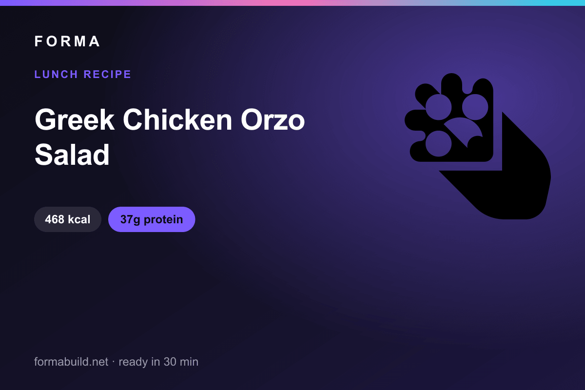 Greek Chicken Orzo Salad