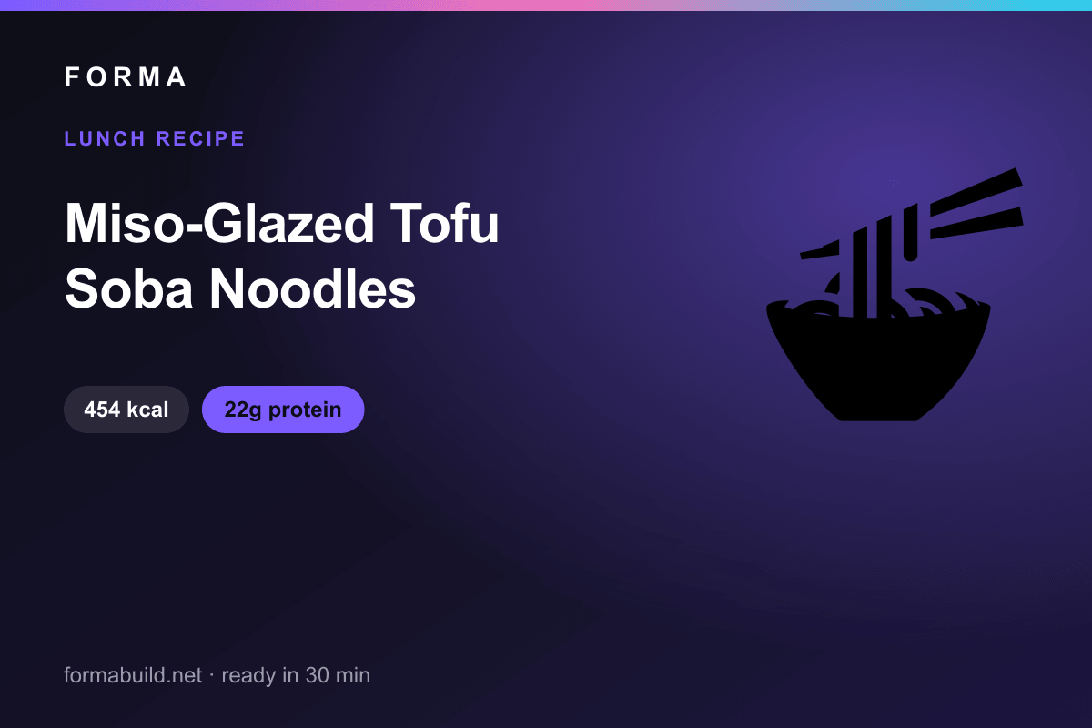 Miso-Glazed Tofu Soba Noodles
