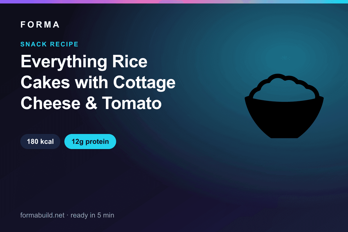 Everything Rice Cakes with Cottage Cheese & Tomato