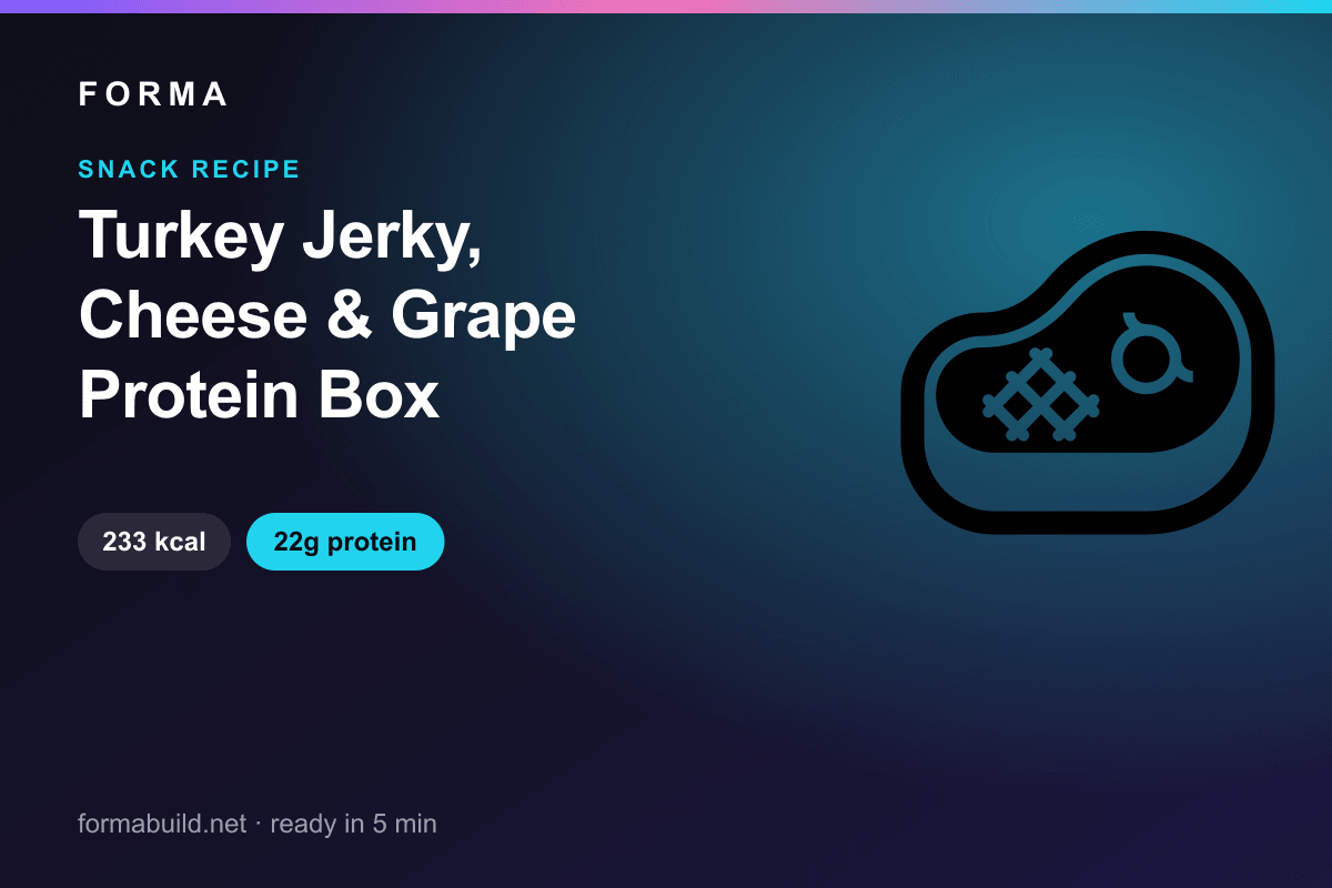 Turkey Jerky, Cheese & Grape Protein Box
